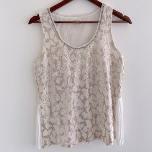 Anthropologie sequin tank size small